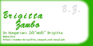 brigitta zambo business card